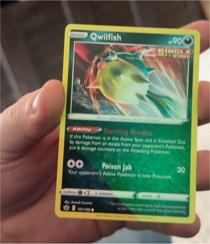 2021 Pokémon Sword & Shield Chilling Reign #101 Qwilfish — front