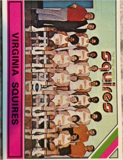 1975-76 Topps #330 Virginia Squires — front