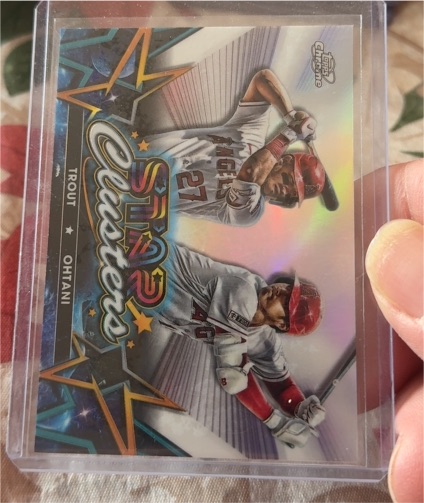 2023 Topps Chrome Cosmic #SC-3 Mike Trout/Shohei Ohtani Star Clusters — front