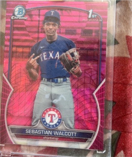 2023 Bowman Chrome #BCP-189 Sebastian Walcott — front