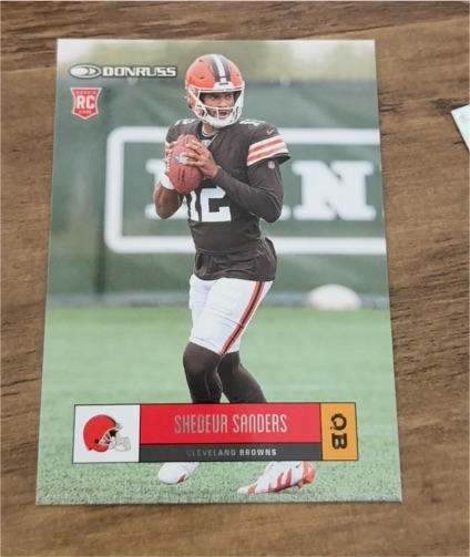 2025 Donruss #R05-SDS Shedeur Sanders Retro 2005 Rookie Card — front