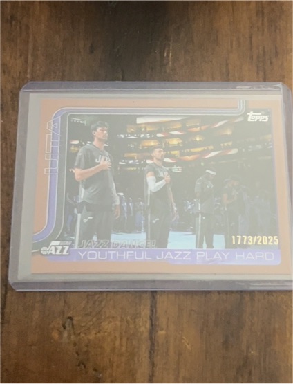 2025-26 Topps #290 Jazz Dance! Youthful Jazz Play Hard — front