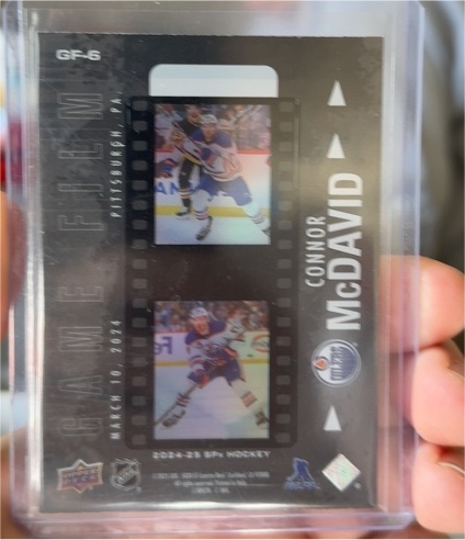 2024-25 Upper Deck SPx Game Film #GF-6 Connor McDavid — front