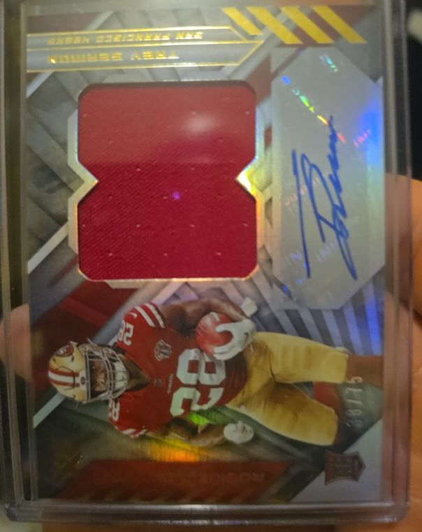 2021 Panini Illusions First Impression Rookie Patch Auto Trey Sermon — front
