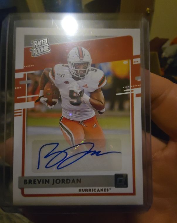 2021 Panini Chronicles Donruss #DA-BJO Brevin Jordan Rated Rookie Auto — front