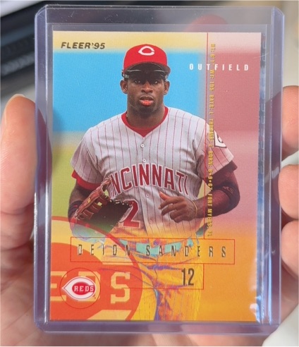 1995 Fleer #446 Deion Sanders — front