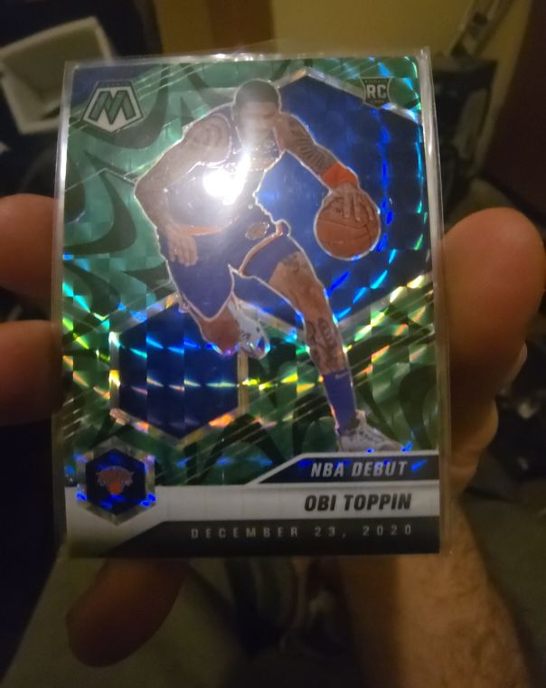 2020-21 Panini Mosaic #273 Obi Toppin NBA Debut Rookie — front