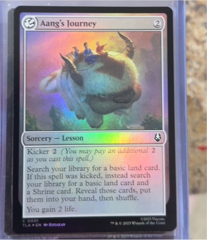 2025 Magic: The Gathering #C 0001 Aang's Journey — front