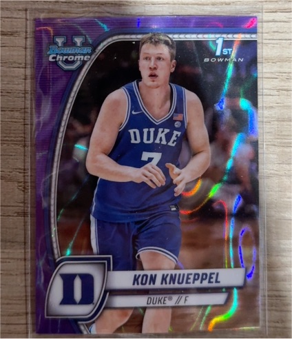 2024-25 Bowman University Chrome #48 Kon Knueppel — front