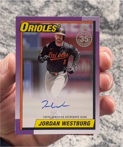 2025 Topps Series 2 1990 Topps 35th Anniversary #90A-JWE Jordan Westburg — front