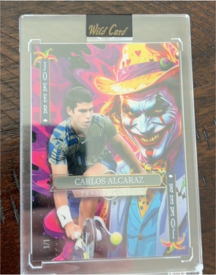 2025 Wild Card Jokers Wild 1/1 Carlos Alcaraz — front