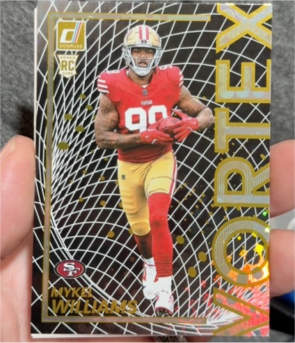 2025 Panini Donruss #22 Mykel Williams Vortex Rookie Card — front