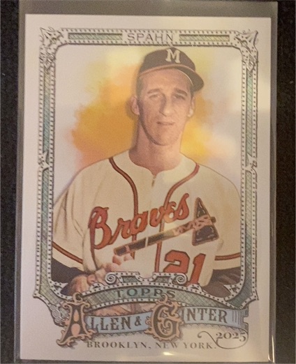 2025 Topps Allen & Ginter #33 Warren Spahn — front