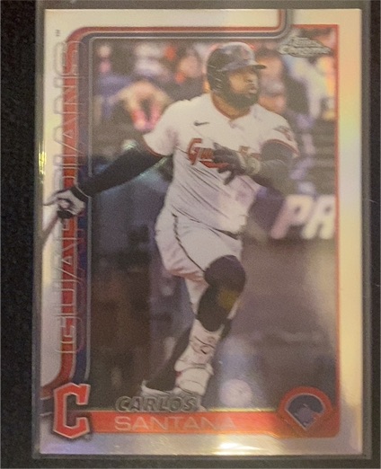 2025 Topps Chrome Update #USC11 Carlos Santana — front