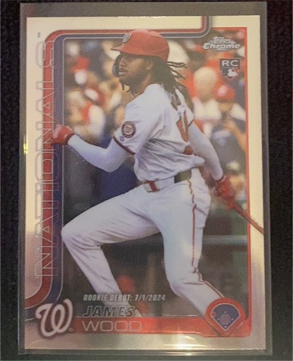 2025 Topps Chrome Update #USC95 James Wood Rookie Debut — front