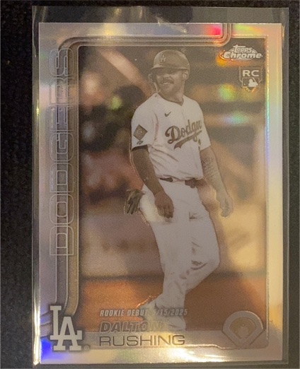 2025 Topps Chrome #Dalton Rushing Rookie Debut — front
