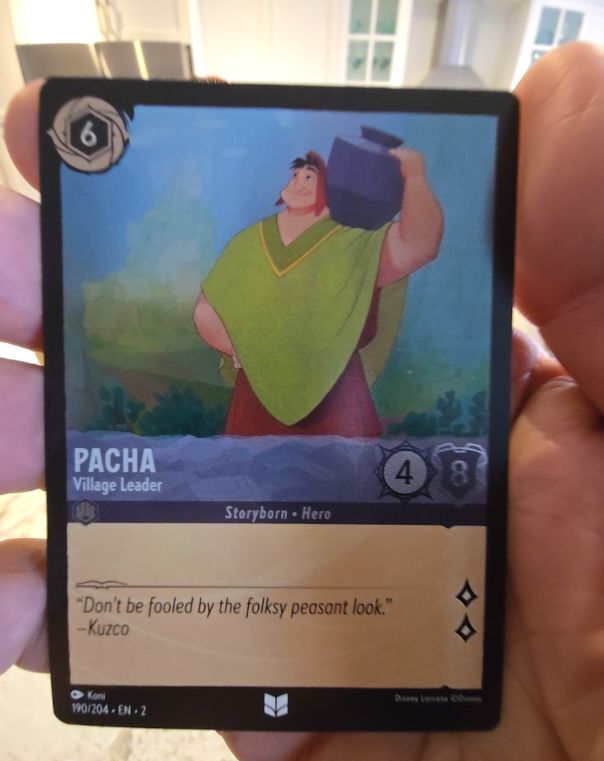 Disney Lorcana Rise of the Floodborn #190 Pacha - Village Leader — front