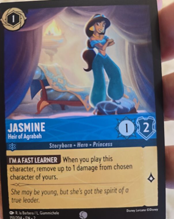 Lorcana Rise of the Floodborn #151 Jasmine - Heir of Agrabah — front