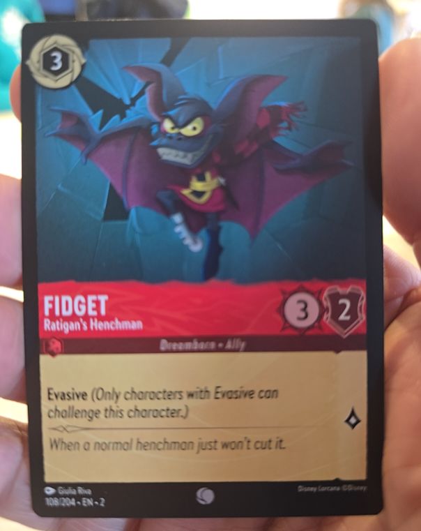 2023 Disney Lorcana Rise of the Floodborn #108 Fidget — front