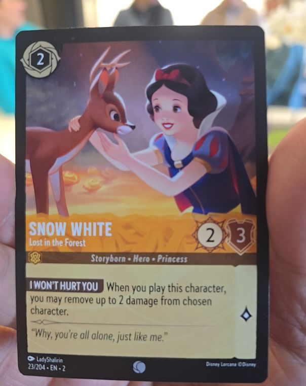 Disney Lorcana Rise of the Floodborn #23 Snow White Lost in the Forest — front