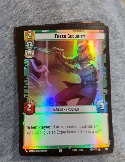 2024 Star Wars Unlimited Secrets of Power #95 Theed Security — front