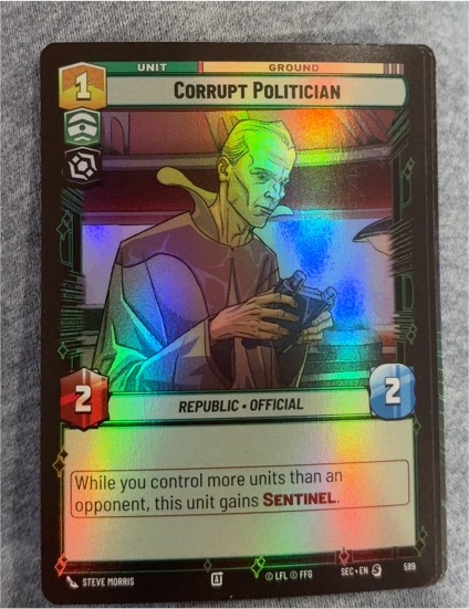 Star Wars Unlimited #589 Corrupt Politician — front