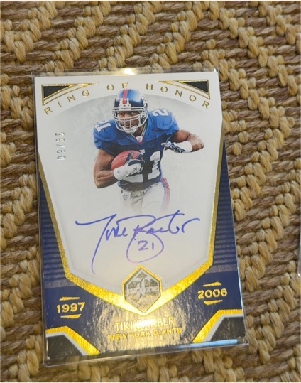 2019 Panini Limited Ring of Honor #ROH-21 Tiki Barber — front