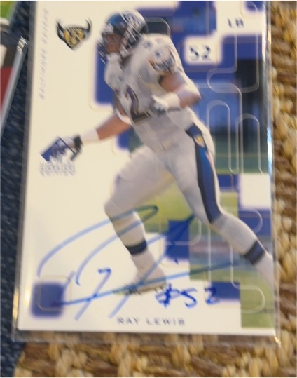 1999 SP Signature Edition #52 Ray Lewis — front