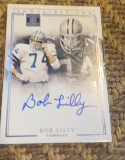 2020 Panini Impeccable Indelible Ink Auto Bob Lilly #/60 — front