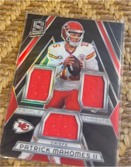 2024 Panini Spectra Triple Threats #TT-PM Patrick Mahomes II — front