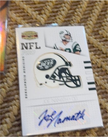 2010 Panini Gridiron Gear Joe Namath Helmet Auto — front