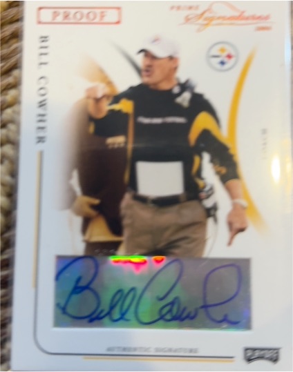 2001 Donruss Signature Proof Bill Cowher — front