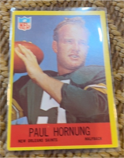 1967 Philadelphia Paul Hornung New Orleans Saints — front
