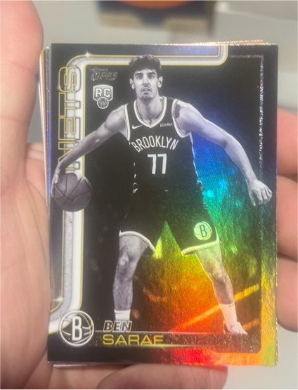 2025-26 Topps Blackout #19 Ben Saraf — front