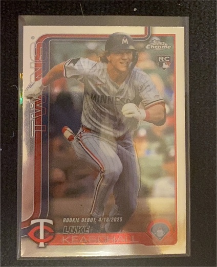 2025 Topps Chrome Update #US342 Luke Keaschall Rookie Debut — front