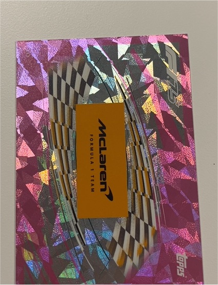 2025 Topps Turbo Attax #10 McLaren Formula 1 Team Pink Parallel — front