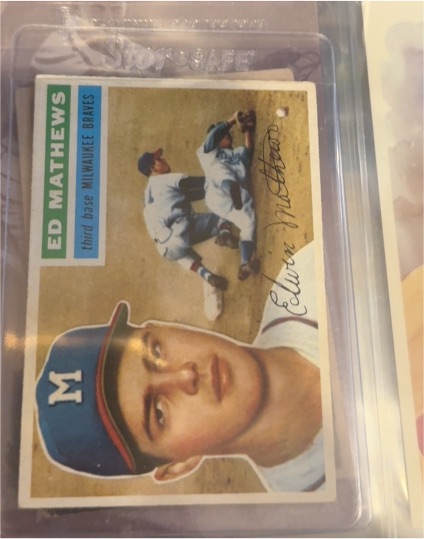 1956 Topps #107 Ed Mathews — front
