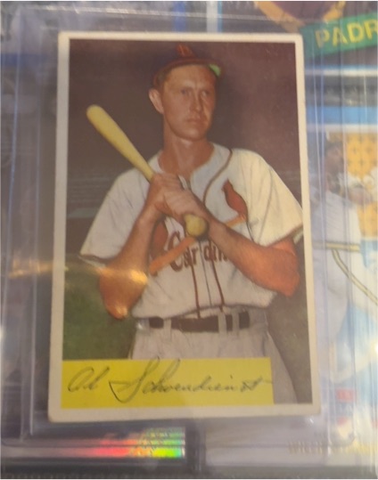 1954 Bowman #110 Red Schoendienst — front