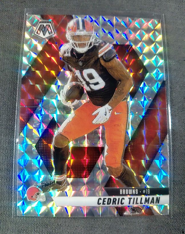 2025 Panini Mosaic #197 Cedric Tillman Mosaic Red — front