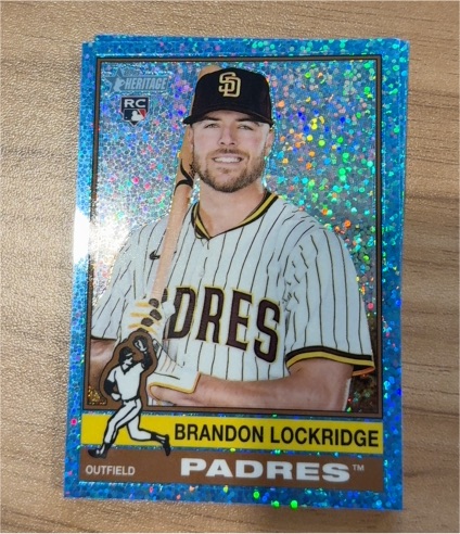 2025 Topps Heritage High Number # Blue Sparkle Brandon Lockridge — front