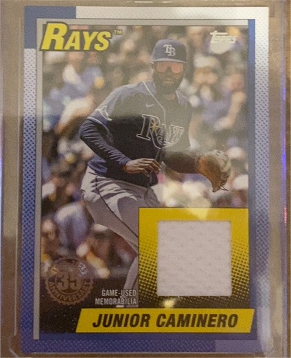 2025 Topps Update #90RU-JCA Junior Caminero 1990 35th Anniversary Relics — front