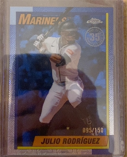 2025 Topps Update 1990 Topps Chrome #095 Julio Rodríguez — front