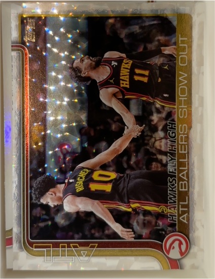 2025-26 Topps #282 Hawks Fly High: ATL Ballers Show Out — front