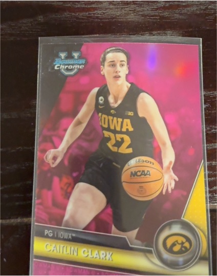 2023 Bowman University Chrome #34 Caitlin Clark — front
