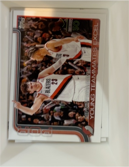 2025-26 Topps #289 Rip City Duo Shines: Young Teammates Excel Shaedon Sharpe — front