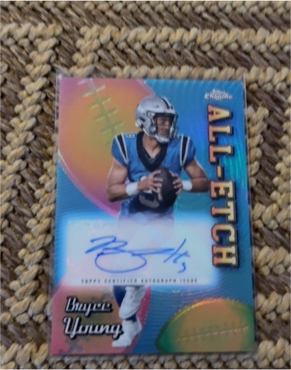 2024 Topps Chrome #AEA-BY Bryce Young All-Etch Autograph — front