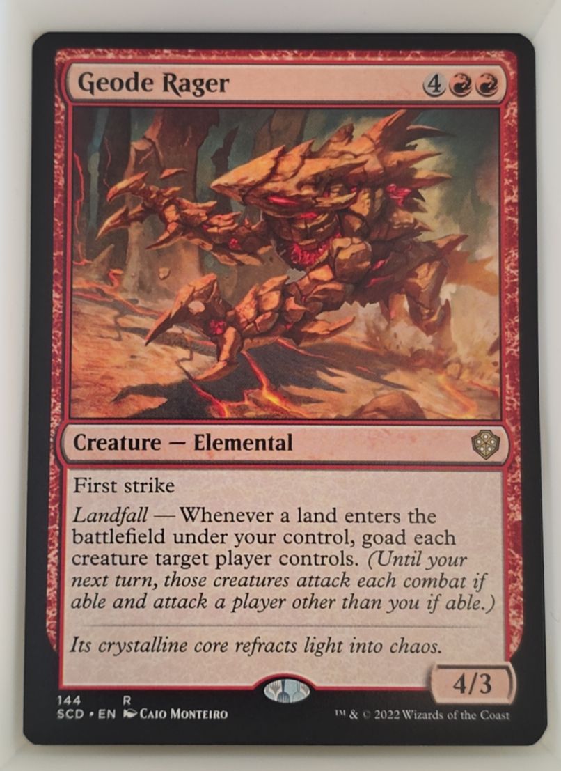 2022 Magic: The Gathering #144 Geode Rager — front