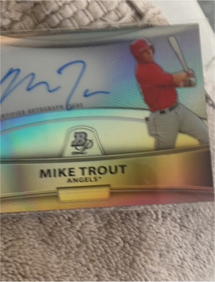 2010 Bowman Platinum Mike Trout Rookie Card — front
