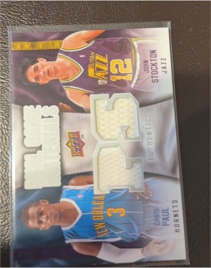 2009-10 Upper Deck Dual Game Materials #DG-PS John Stockton / Chris Paul — front