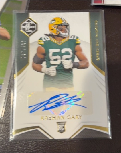 2019 Panini Limited Rashan Gary Rookie Autograph — front